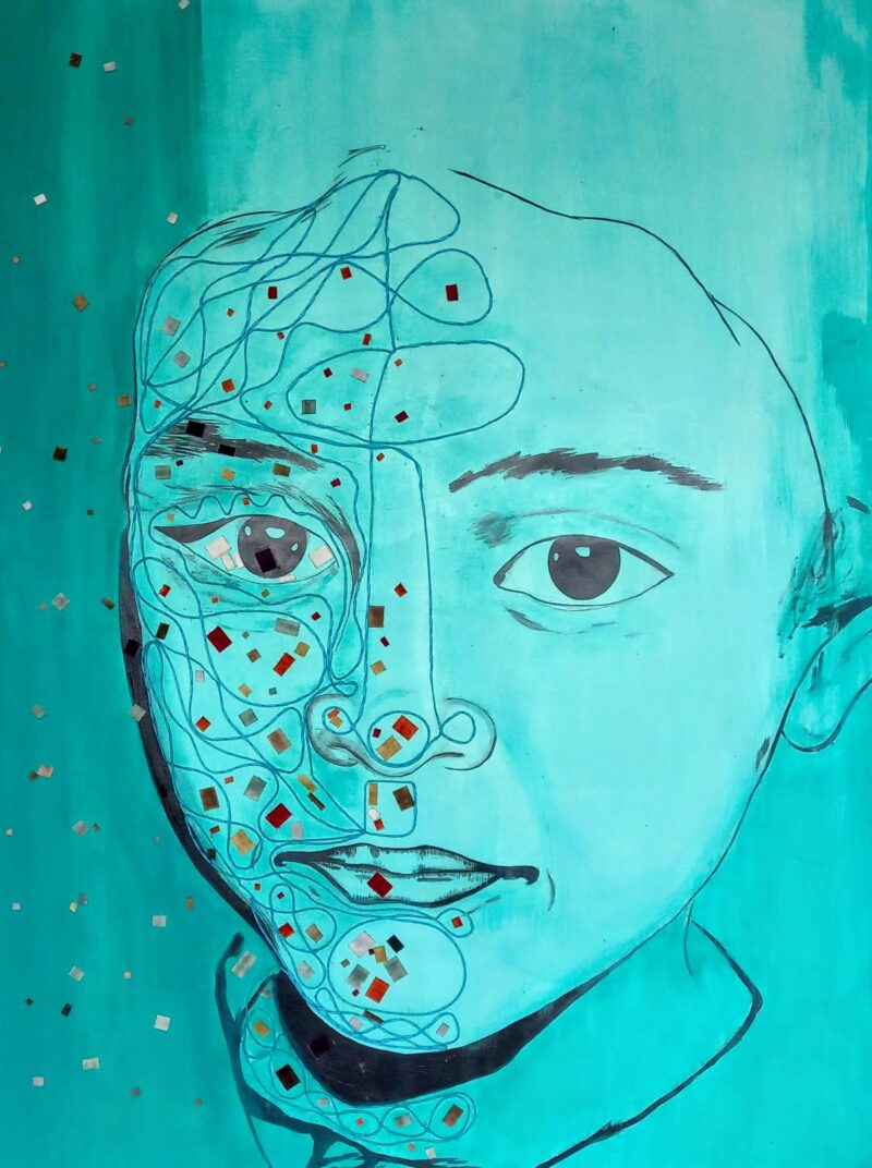 SB25 Mixed medium on Canvas 160cm x 120cm 2021