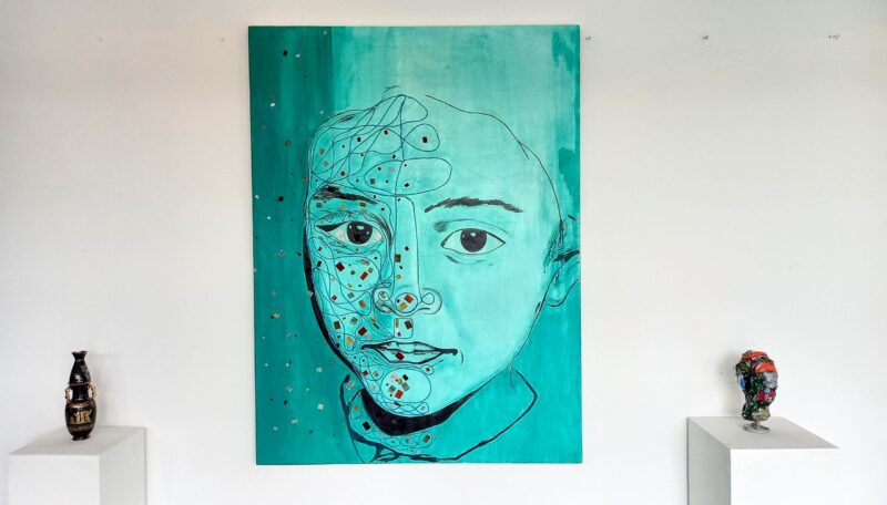 SB25 Mixed medium on Canvas 160cm x 120cm 2021 - Image 2