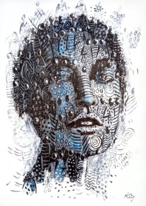 NISTY2149 Acrylic on Paper 84cm x 59cm 2021 Unframed