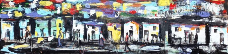 WISDOM2108 Acrylic on Canvas 29cm x 120cm 2021